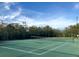 Well-maintained tennis court with green surface and net at 435 Caribbean Dr, Davenport, FL 33897