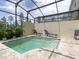 Private screened pool and patio area at 1505 Carey Palm Cir, Kissimmee, FL 34747