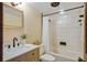 Clean bathroom with a tub, shower, and updated vanity at 200 Maitland Ave # 2, Altamonte Springs, FL 32701