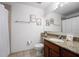 Clean bathroom with granite countertop and shower/tub combo at 8763 Worldquest Blvd # 5406, Orlando, FL 32821