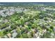 Aerial view showing home location in residential area at 1825 Ruby St, Lakeland, FL 33815