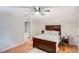 Spacious bedroom with wood flooring and a ceiling fan at 1825 Ruby St, Lakeland, FL 33815