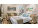 Comfortable living room with sofa bed and large TV at 7571 Sunny Dreams Ln, Kissimmee, FL 34747