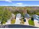 Houses near a canal with lush greenery, viewed from above at 132 Meadow Blvd, Sanford, FL 32771
