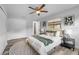 Bright bedroom with double doors and ceiling fan at 274 N Ranger Blvd, Winter Park, FL 32792
