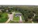Aerial view of a modern farmhouse with a fenced yard at 3429 Boggy Creek Rd, Kissimmee, FL 34744