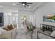 Open living room with comfortable seating area at 3429 Boggy Creek Rd, Kissimmee, FL 34744