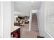 View of kitchen and staircase from entry at 11109 Folklore St, Winter Garden, FL 34787