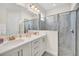Double vanity bathroom with large shower at 7706 Graben St, Kissimmee, FL 34747