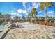 Circular spray fountain in the backyard near the pool at 7706 Graben St, Kissimmee, FL 34747
