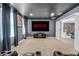 Home theater with large screen TV and comfortable reclining seats at 4637 Target Blvd, Kissimmee, FL 34746