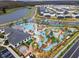Community pool with lazy river, playground and plenty of lounge chairs at 4637 Target Blvd, Kissimmee, FL 34746