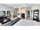 Comfortable living room with city views and home office space at 155 S Court Ave # 2503, Orlando, FL 32801