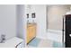 Clean bathroom with granite countertop and bathtub at 155 S Court Ave # 2503, Orlando, FL 32801