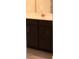 Bathroom vanity with dark brown cabinets and white countertop at 8073 Cherrystone St, Leesburg, FL 34748