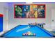 Game room with pool table and Marvel artwork at 9076 Hazard St, Davenport, FL 33896