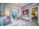 Open living room showcasing a comfortable seating area and views of the pool at 387 Famagusta Dr, Davenport, FL 33896