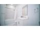 Clean bathroom with a single vanity, tub, and shower at 387 Famagusta Dr, Davenport, FL 33896