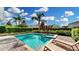 Inviting pool and spa with plenty of patio space for lounging at 601 Lasso Dr, Kissimmee, FL 34747