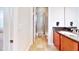 Clean bathroom with granite countertop, shower, and tile floor at 601 Lasso Dr, Kissimmee, FL 34747