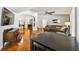 Spacious living area with hardwood floors and comfortable seating at 4600 Nebraska Ave, Sanford, FL 32771