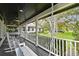 Spacious front porch with white rocking chairs, overlooking a lush green yard at 4600 Nebraska Ave, Sanford, FL 32771