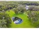 Aerial view of a tranquil pond nestled within a picturesque green landscape at 4600 Nebraska Ave, Sanford, FL 32771