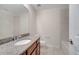 Bathroom with granite countertop, single sink and bathtub at 5102 Caspian St, Saint Cloud, FL 34771