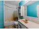 Small bathroom with shower/tub combo and vanity at 1440 Walker Rd, Lakeland, FL 33810