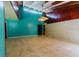 Bright living room with high ceilings and a ceiling fan at 1440 Walker Rd, Lakeland, FL 33810