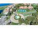 Community features a circular fountain, tennis court, and lake access at 8503 Saint Marino Blvd, Orlando, FL 32836