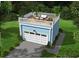 Modern detached garage featuring a rooftop deck and white siding at 925 14Th St, Saint Cloud, FL 34769