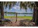 Serene lakeside hammock under oak trees at 16600 Cleveland Ln, Umatilla, FL 32784