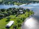 Lakefront estate with main house, guesthouse, and dock at 16600 Cleveland Ln, Umatilla, FL 32784