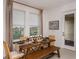 Bright dining area with wooden table, bench and access to backyard at 1227 Teal Creek Dr, Saint Cloud, FL 34771