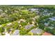 Aerial view of a residential neighborhood showing houses, trees, and a park at 1650 Lakehurst Ave, Winter Park, FL 32789