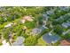 Aerial image showcasing a neighborhood with lush green trees and houses at 1650 Lakehurst Ave, Winter Park, FL 32789
