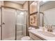 Bathroom with shower/tub combo, toilet, and a vanity with a white countertop at 1223 Teal Creek Dr, Saint Cloud, FL 34771