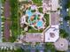 Overhead view of resort showing pools, clubhouse, and parking at 744 La Mirage St, Davenport, FL 33897