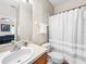 Clean bathroom with shower/tub combo, vanity, and toilet at 744 La Mirage St, Davenport, FL 33897