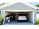 Two-car garage with ample space for storage and a vehicle at 3882 Willow Ridge Dr, Lakeland, FL 33810