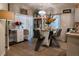 Elegant dining room with a glass table and modern chairs at 3882 Willow Ridge Dr, Lakeland, FL 33810
