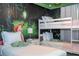 bedroom with bunk beds and a mermaid mural at 1692 Tropical Palms Cir, Kissimmee, FL 34747