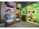 Jungle-themed bedroom with bunk beds at 1692 Tropical Palms Cir, Kissimmee, FL 34747