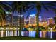 Stunning nighttime cityscape view across the lake at 155 S Court Ave # 1610, Orlando, FL 32801