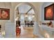 Elegant hallway offering a view of the formal dining room at 9400 Laws Rd, Clermont, FL 34714