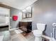 Clean bathroom with double vanity, updated fixtures and tile flooring at 33 S Ortman Dr, Orlando, FL 32805