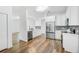 Modern kitchen featuring stainless steel appliances and white shaker cabinets at 3404 Great Pond Dr, Kissimmee, FL 34746