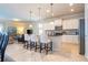 Modern kitchen with stainless steel appliances and an island at 8841 Rhodes St, Kissimmee, FL 34747