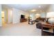 Finished basement with sectional sofa and entertainment center at 8841 Rhodes St, Kissimmee, FL 34747